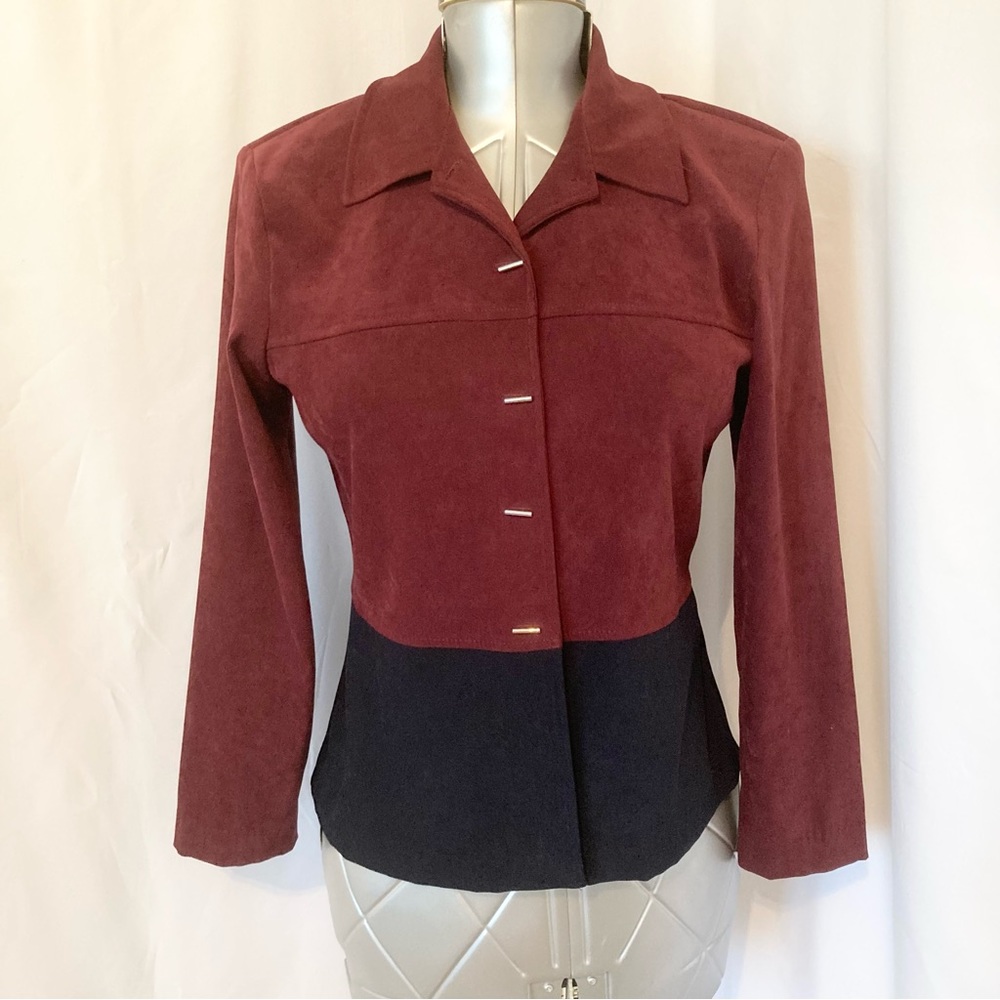 R & K Petite Color Block Jacket 8P